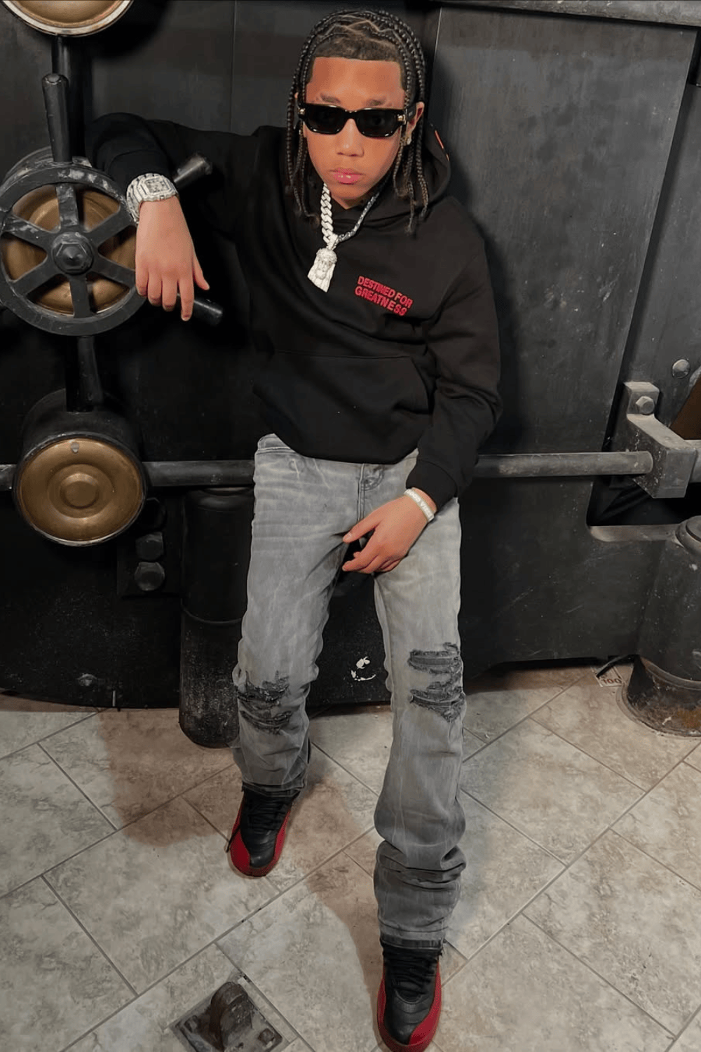 JC Kids Kids Attitude Stacked Denim (Black Shadow)