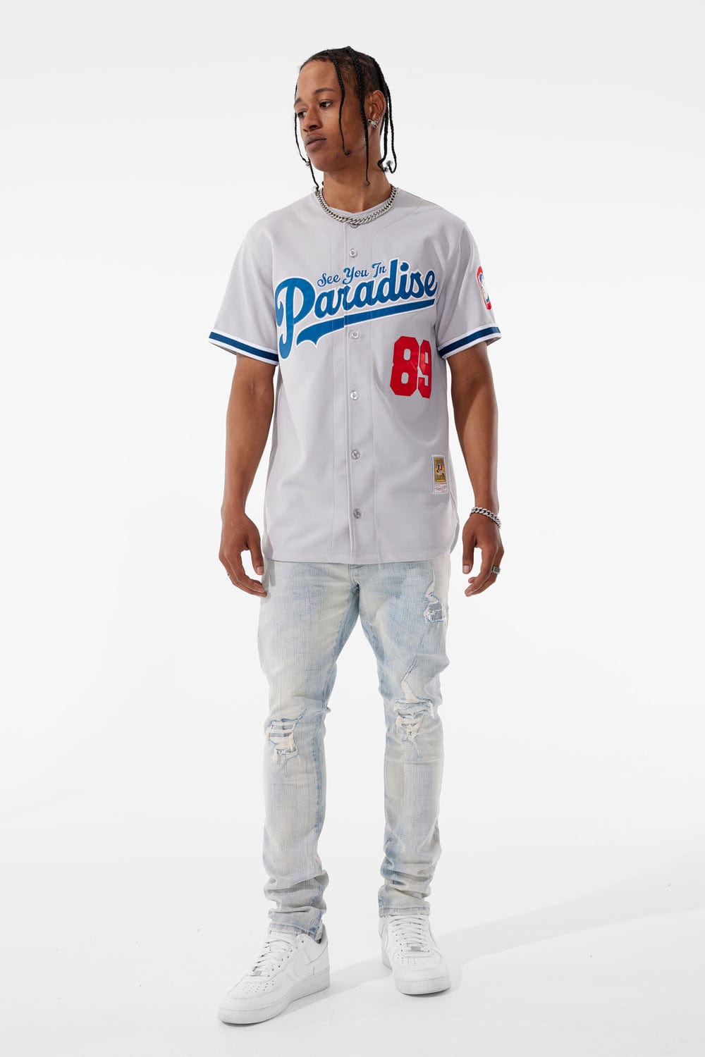 Jordan Craig City of Angels Baseball Jersey (Grey)