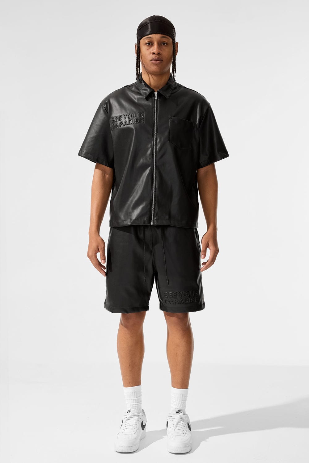 Jordan Craig Thriller Full Zip S/S Shirt (Black)