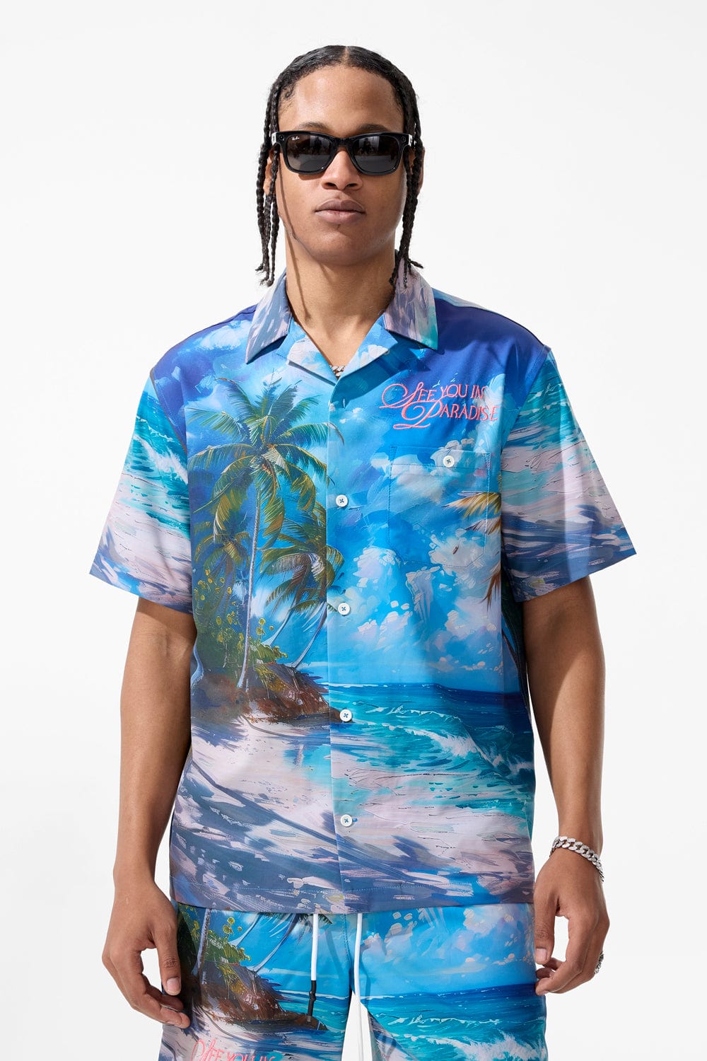 Jordan Craig Wanderlust S/S Party Shirt Clearwater / S