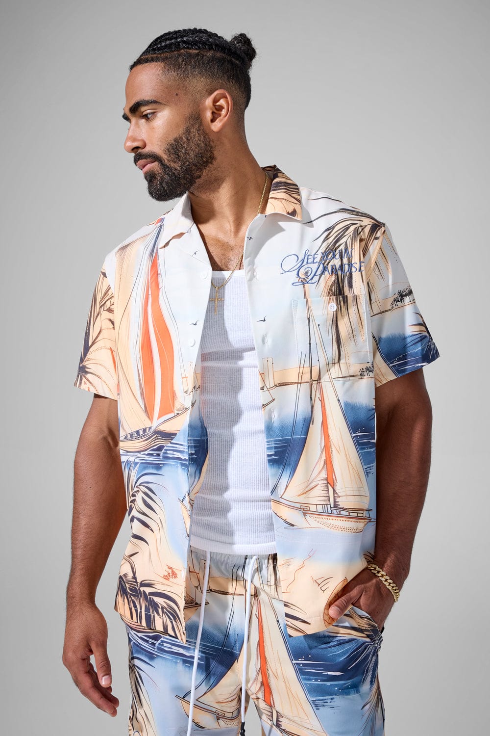 Jordan Craig Wanderlust S/S Party Shirt Lauderdale / S