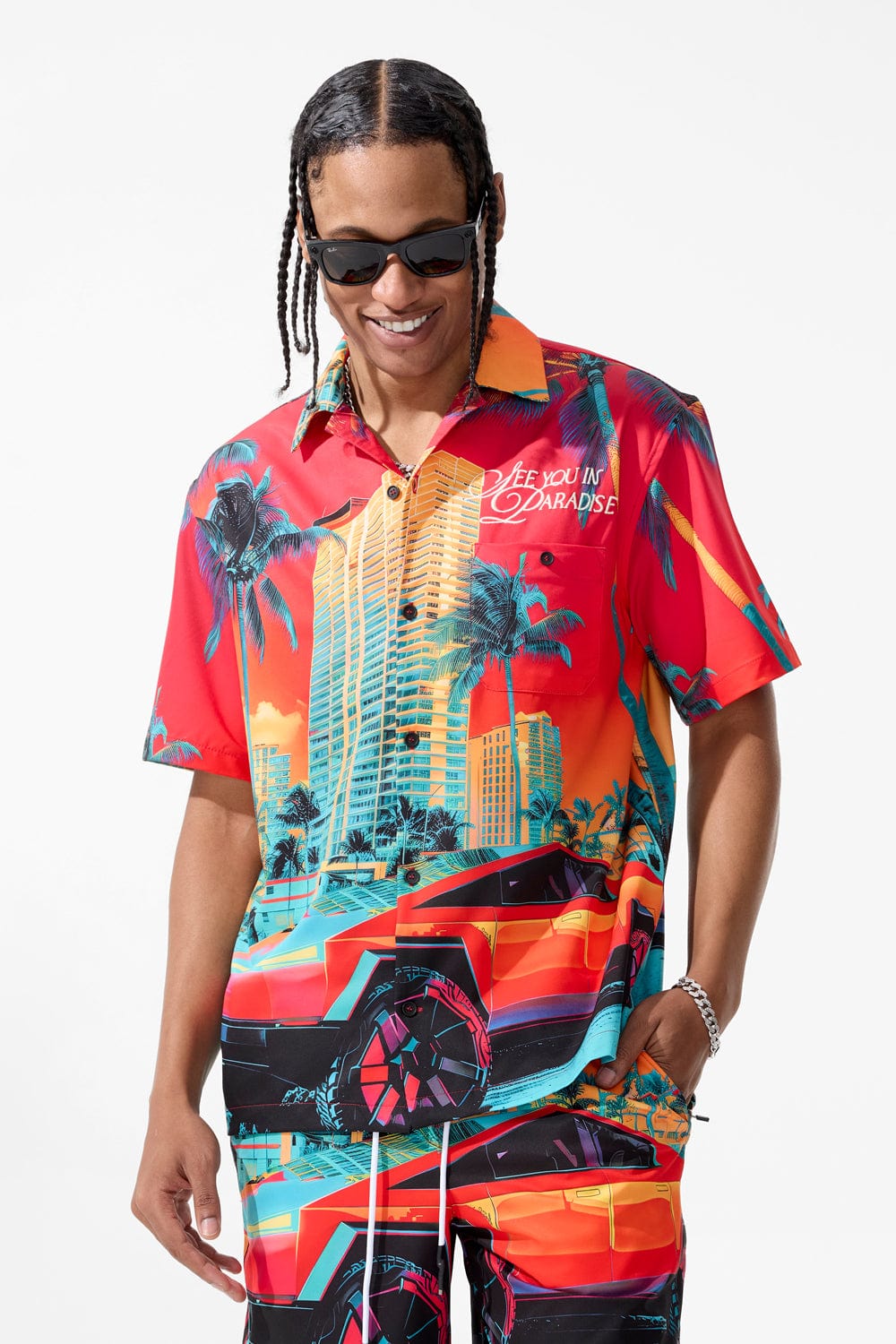 Jordan Craig Wanderlust S/S Party Shirt Miami / S