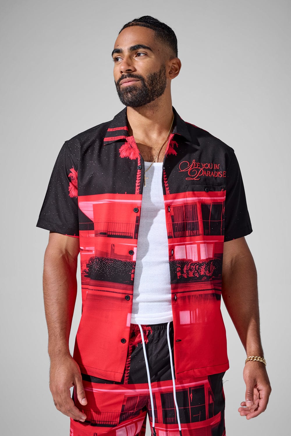 Jordan Craig Wanderlust S/S Party Shirt Midnight / S