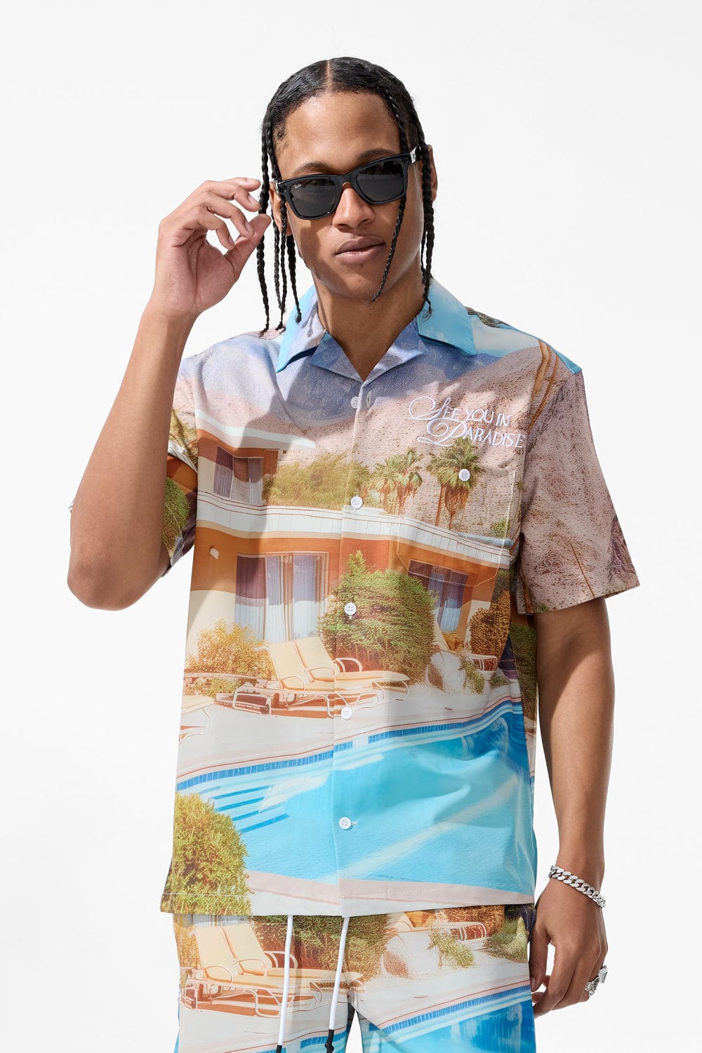 Jordan Craig Wanderlust S/S Party Shirt Palm Springs / S