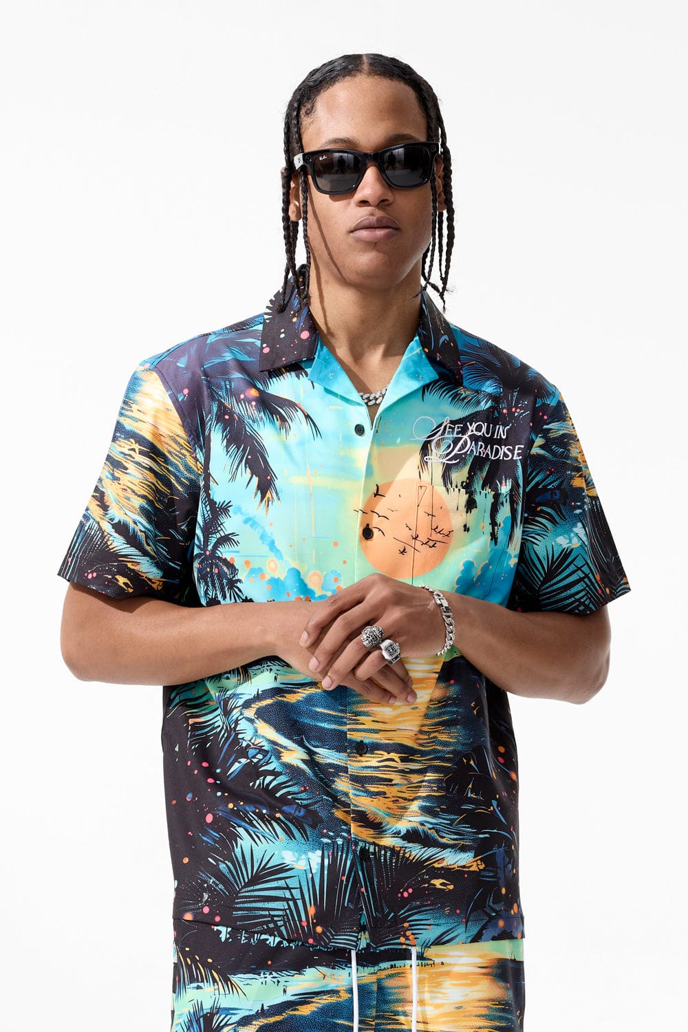 Jordan Craig Wanderlust S/S Party Shirt Sunset / S