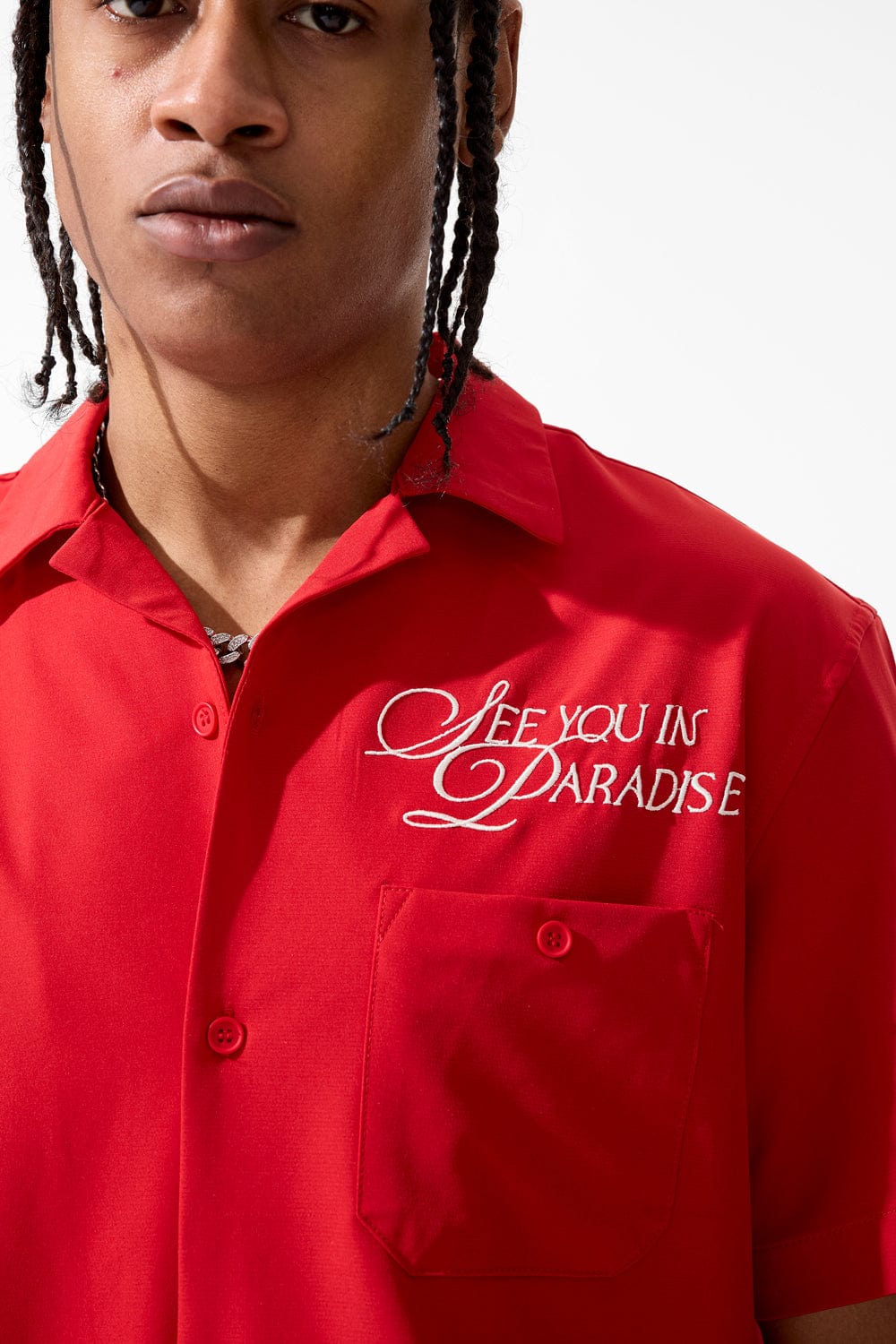 Jordan Craig Oakland Mechanic S/S Shirt (Red)