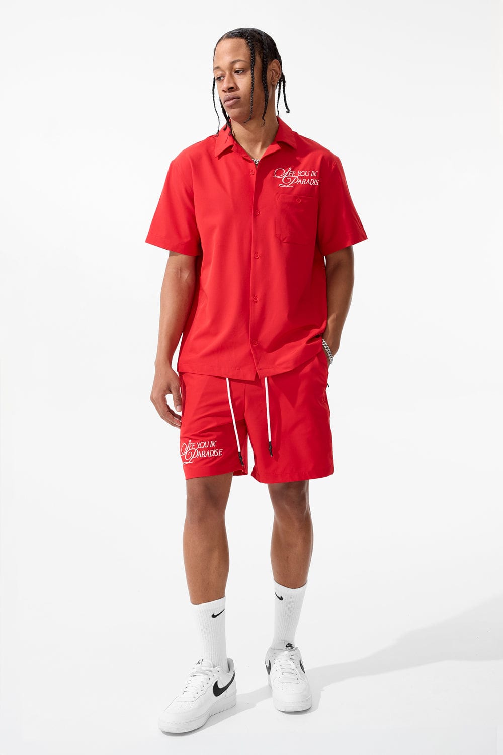 Jordan Craig Oakland Mechanic S/S Shirt (Red)