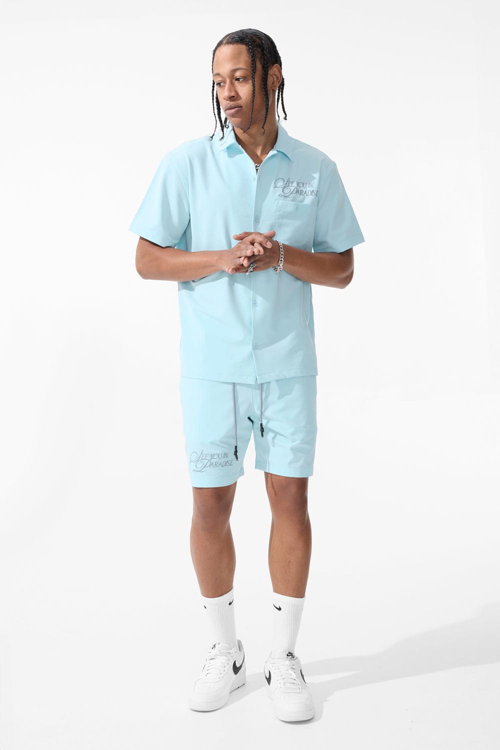 Jordan Craig Retro - Oakland Shorts (Sky Blue)