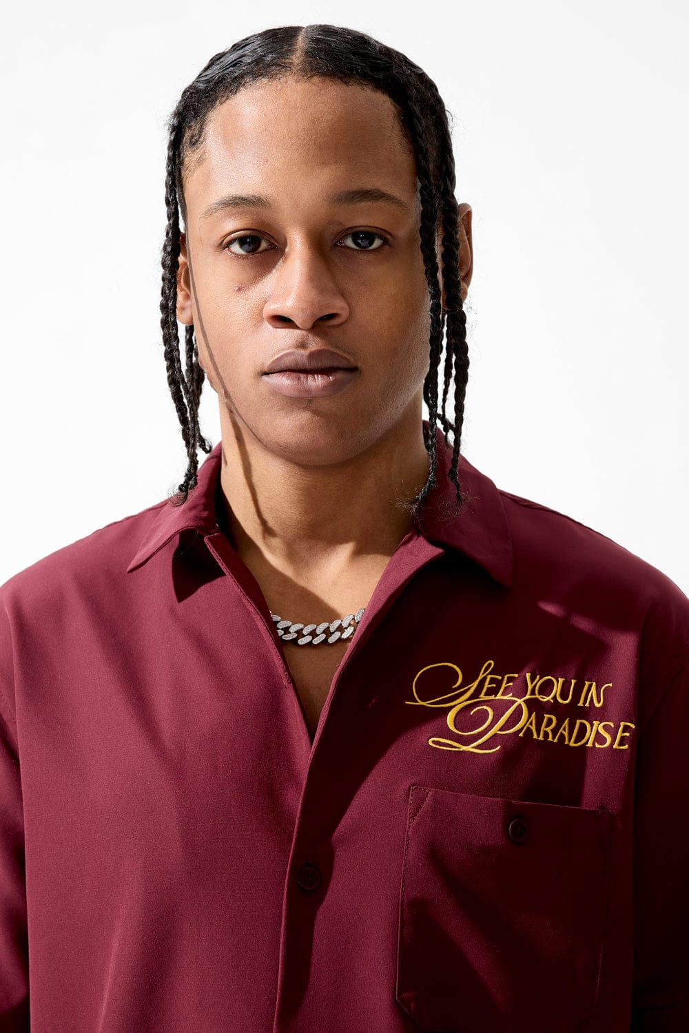 Jordan Craig Oakland Mechanic S/S Shirt (Wine)