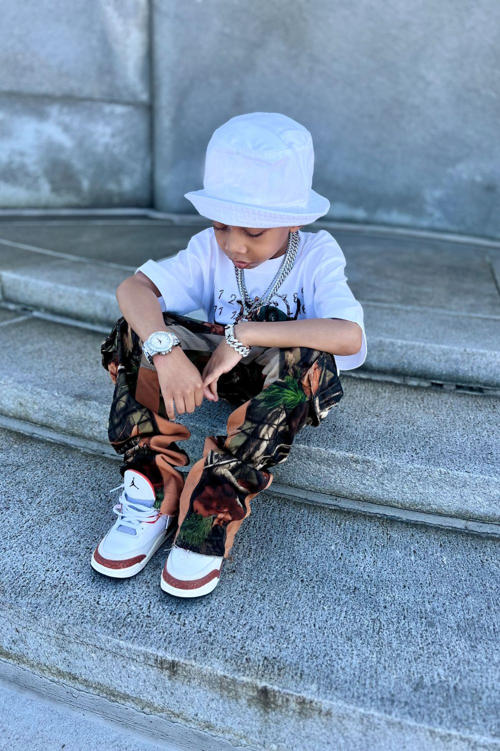 JC Kids Kids Stacked Camo Cargo Denim (Maple)