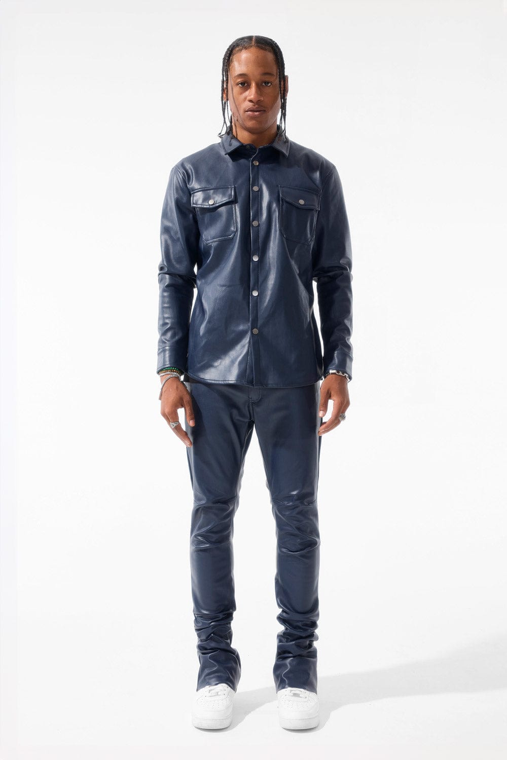 Jordan Craig Thriller Button Up (Midnight Blue)