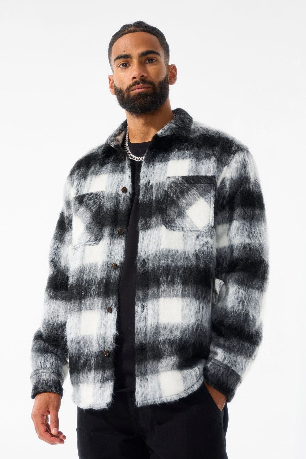 Jordan Craig See You In Paradise Flannel Shacket (Black) S / Black