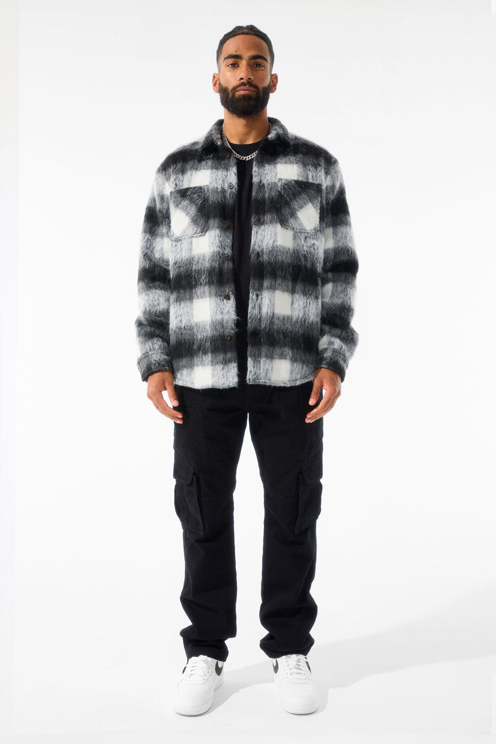 See You In Paradise Flannel Shacket (Black)