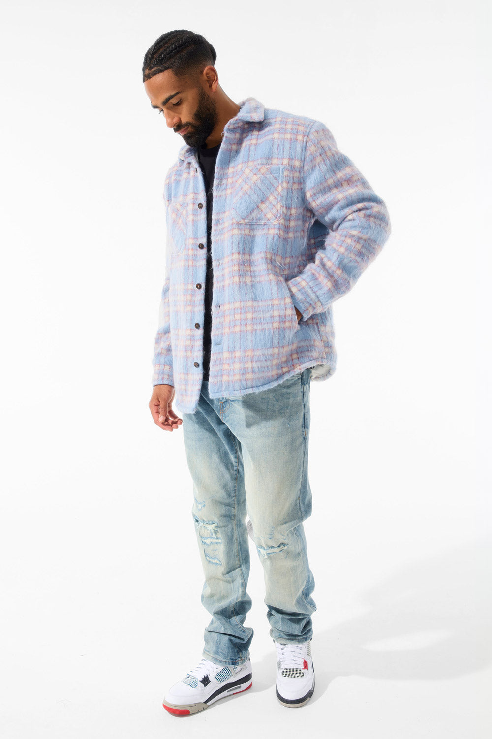 Jordan Craig See You In Paradise Flannel Shacket (Sky Blue)