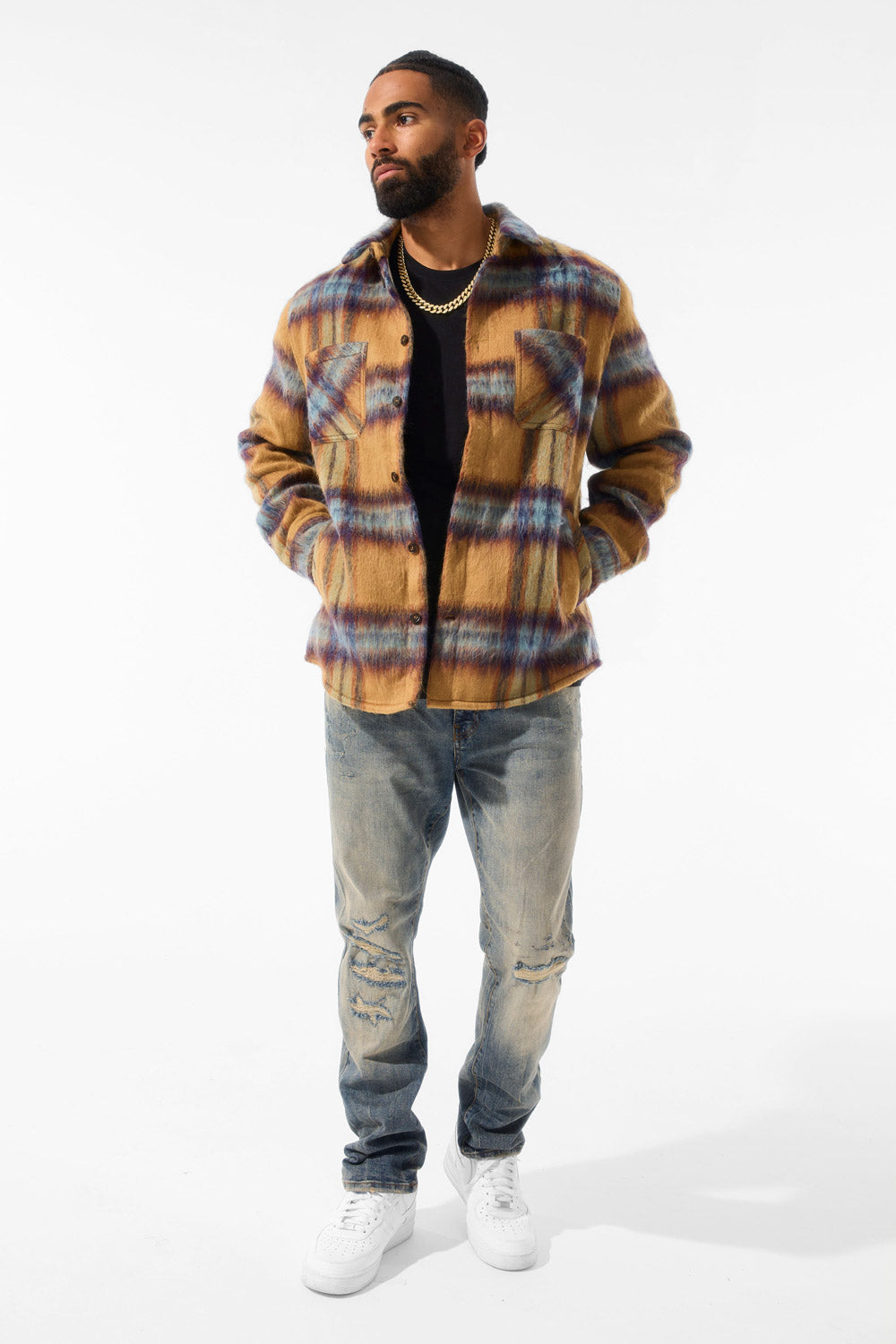 See You In Paradise Flannel Shacket (Wheat)