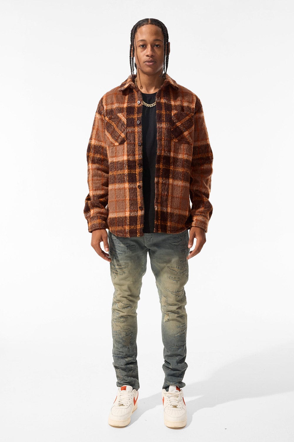 Jordan Craig Vandal Flannel Shacket (Brown)