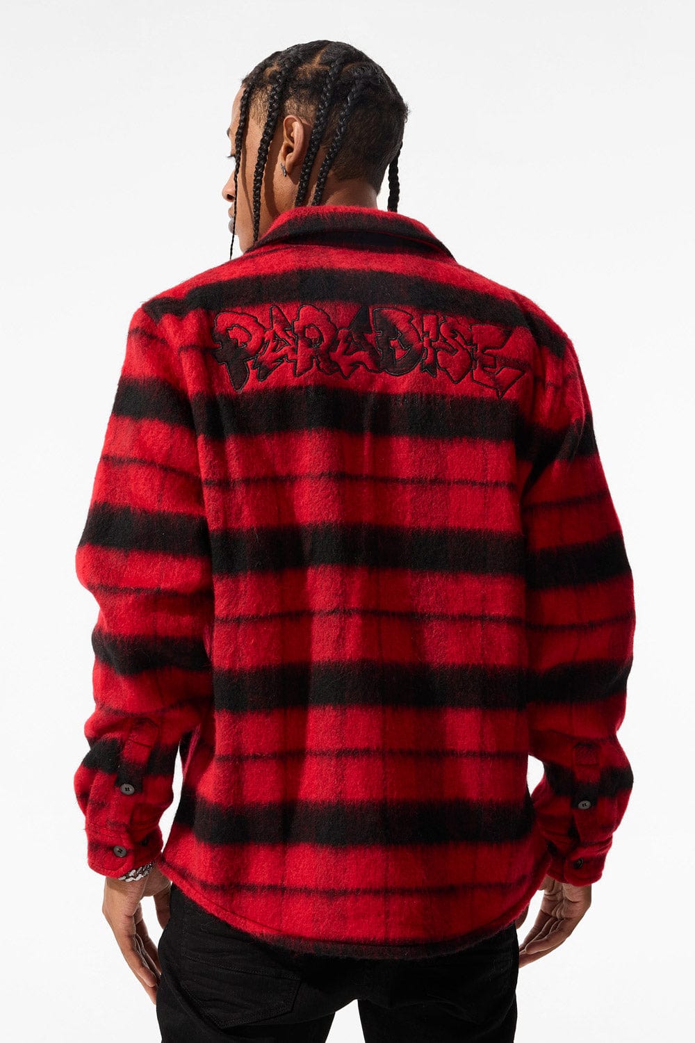 Jordan Craig Vandal Flannel Shacket (Buffalo Plaid)