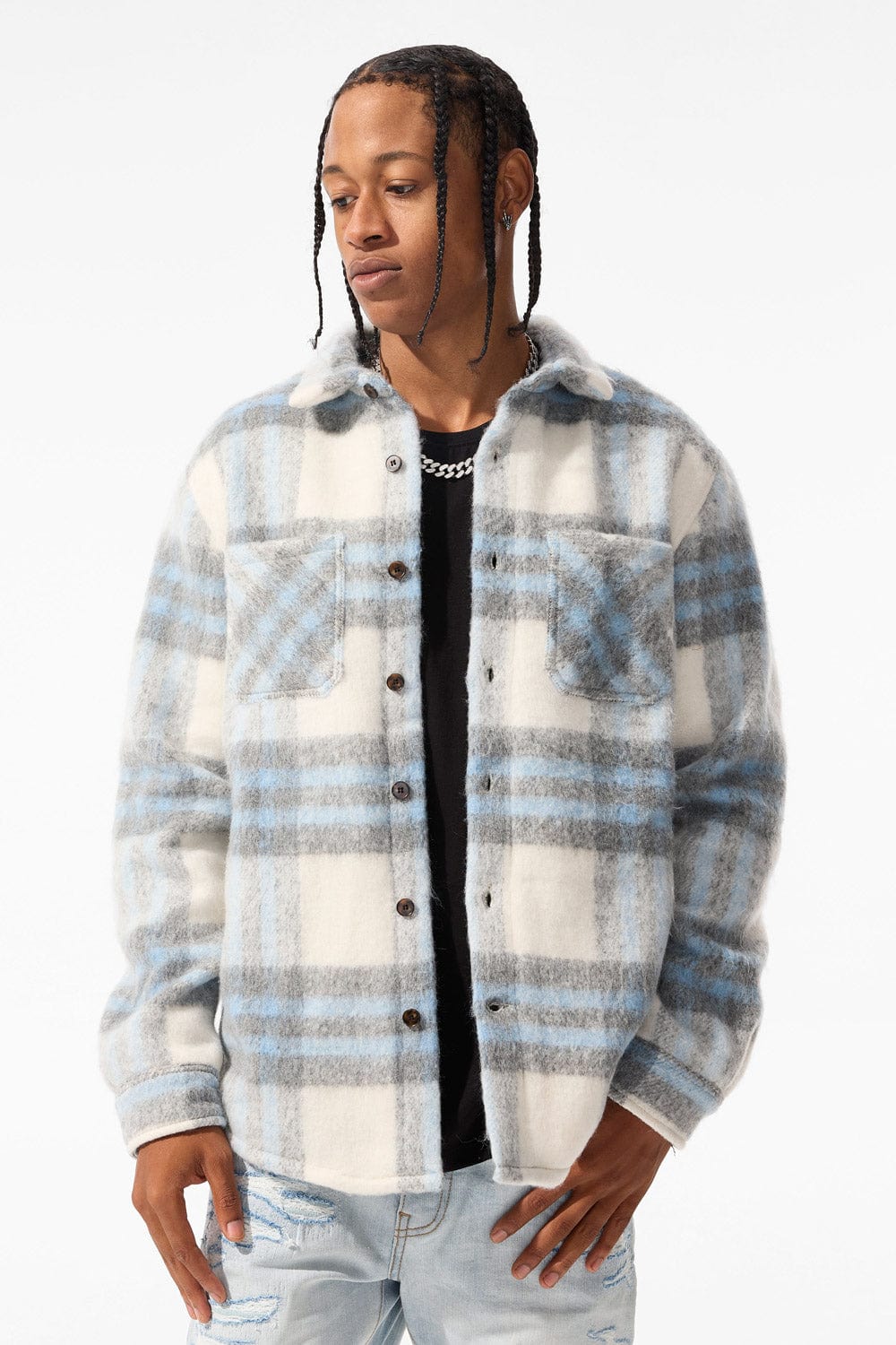 Jordan Craig Vandal Flannel Shacket (Sky Blue) S / Sky Blue