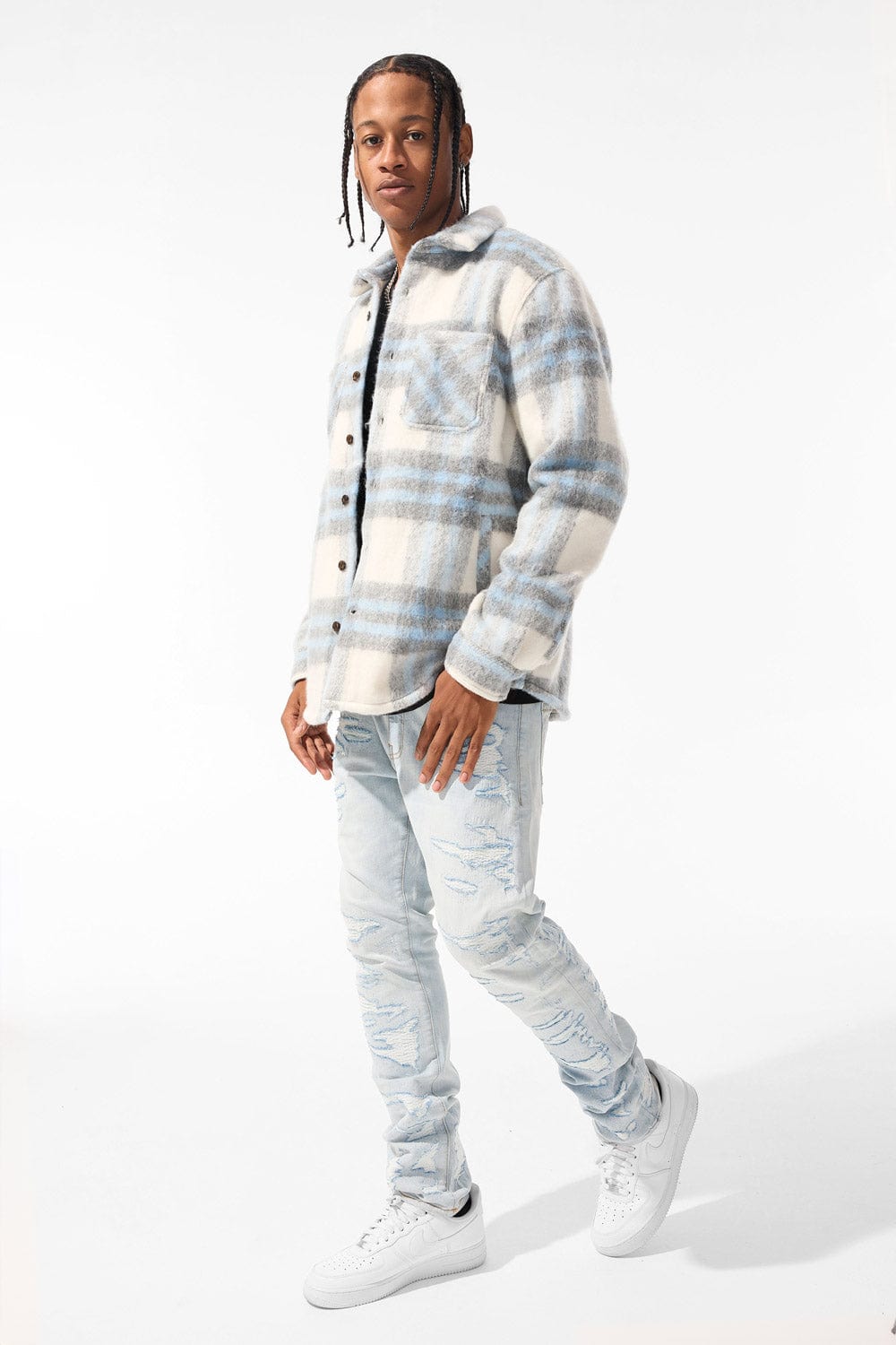 Jordan Craig Vandal Flannel Shacket (Sky Blue)