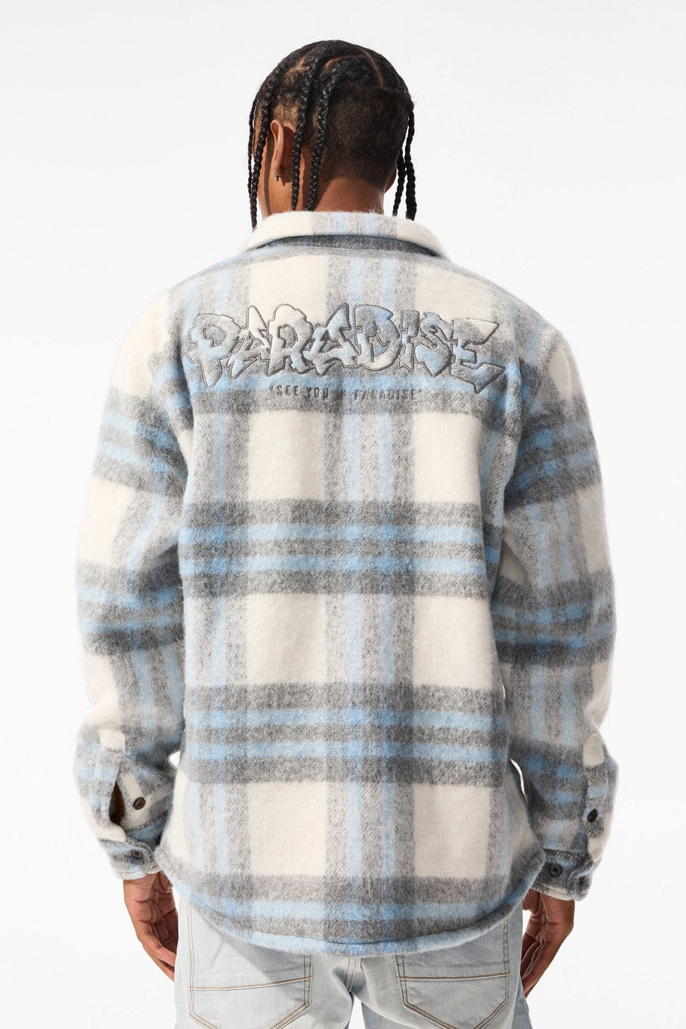 Jordan Craig Vandal Flannel Shacket (Sky Blue)