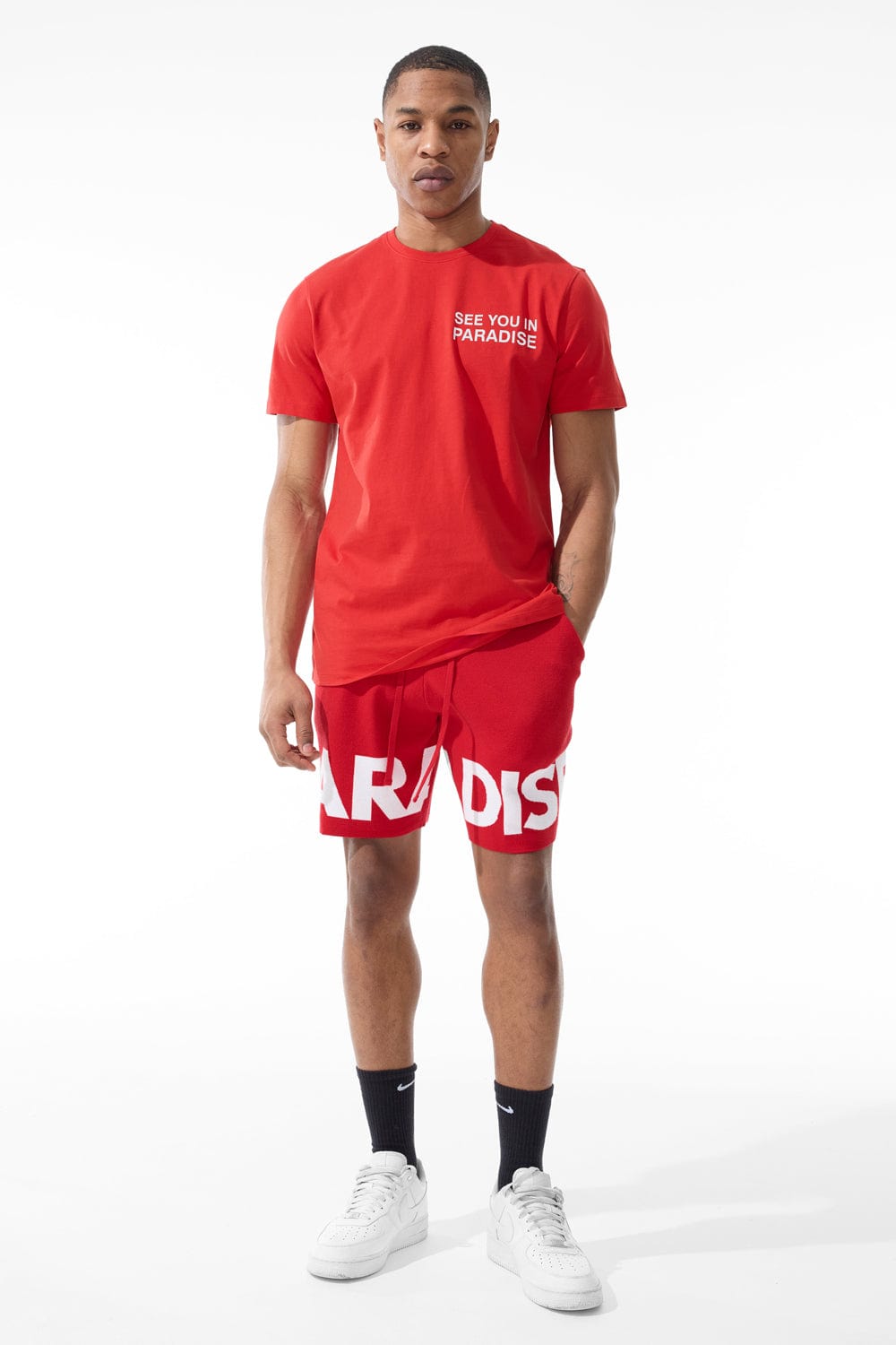 Jordan Craig Retro - Paradise Knit Shorts (Red)