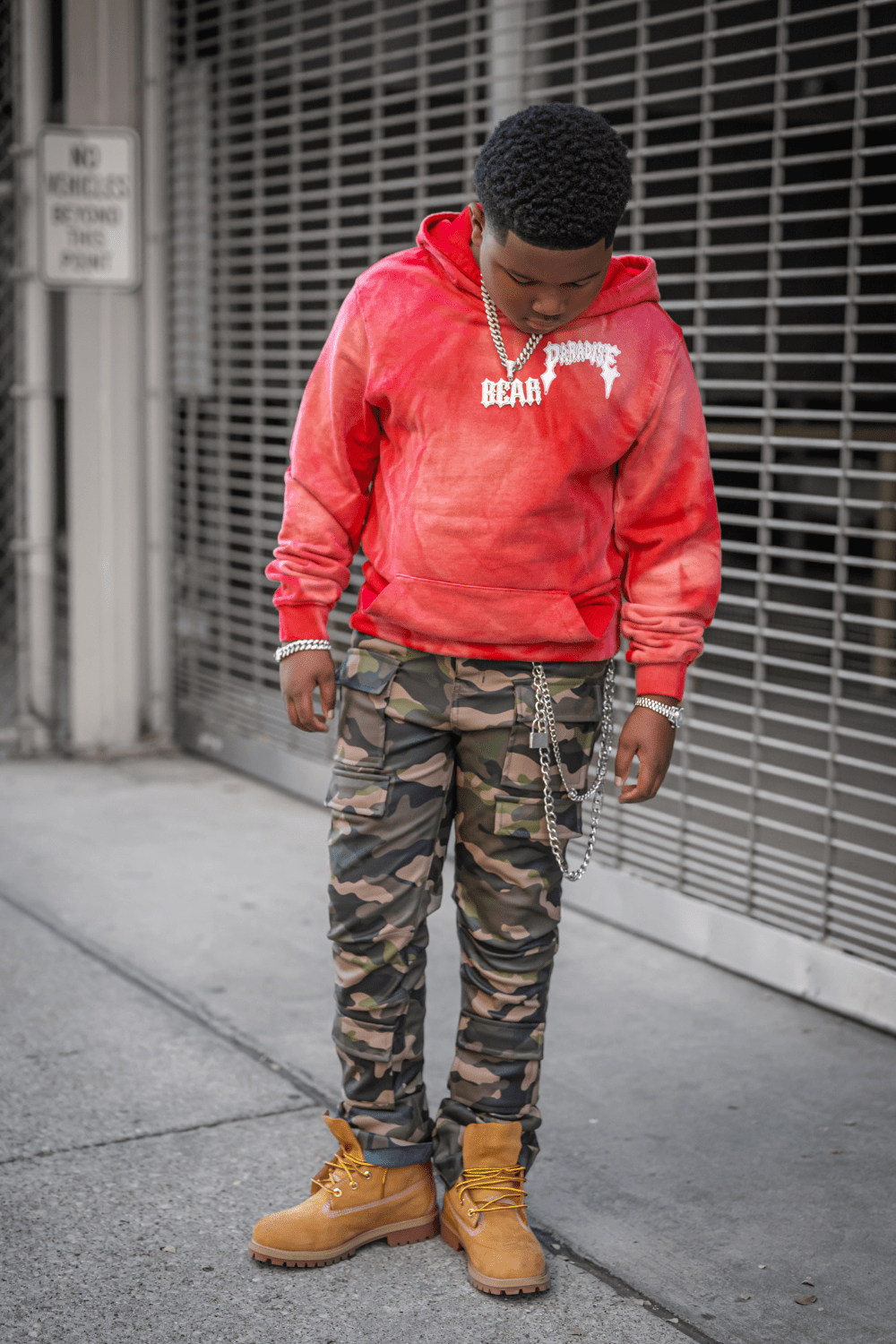 JC Kids Kids Stacked Thriller Camo Cargo Pants (Vintage Camo)