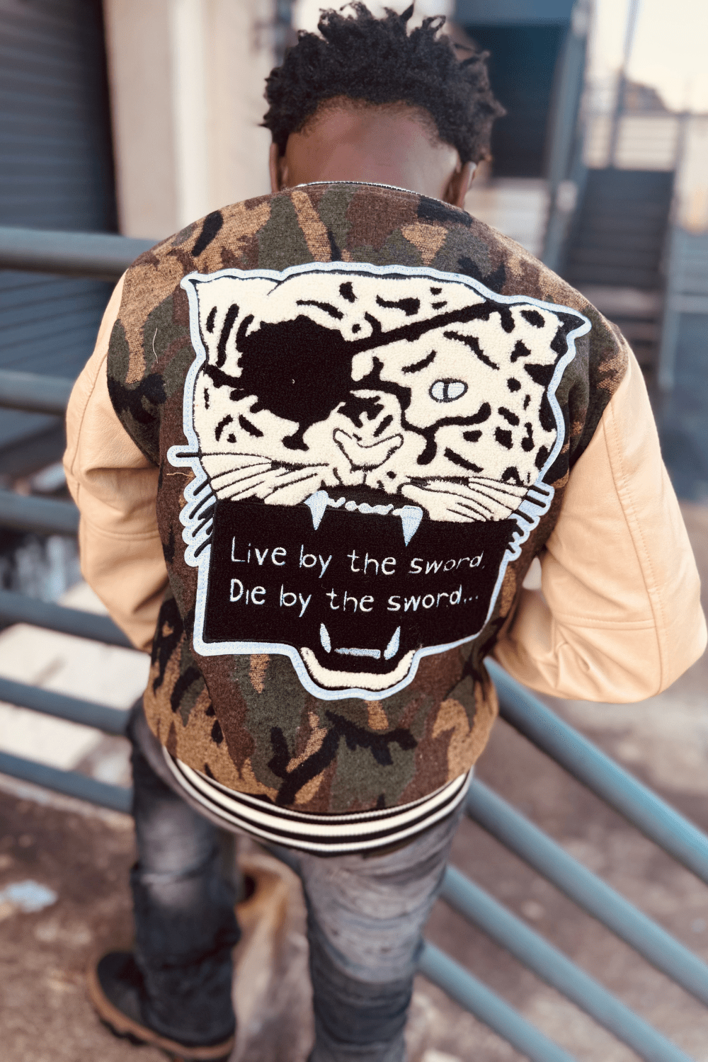 JC Kids Kids Life of Vice Varsity Jacket (Vintage Camo)