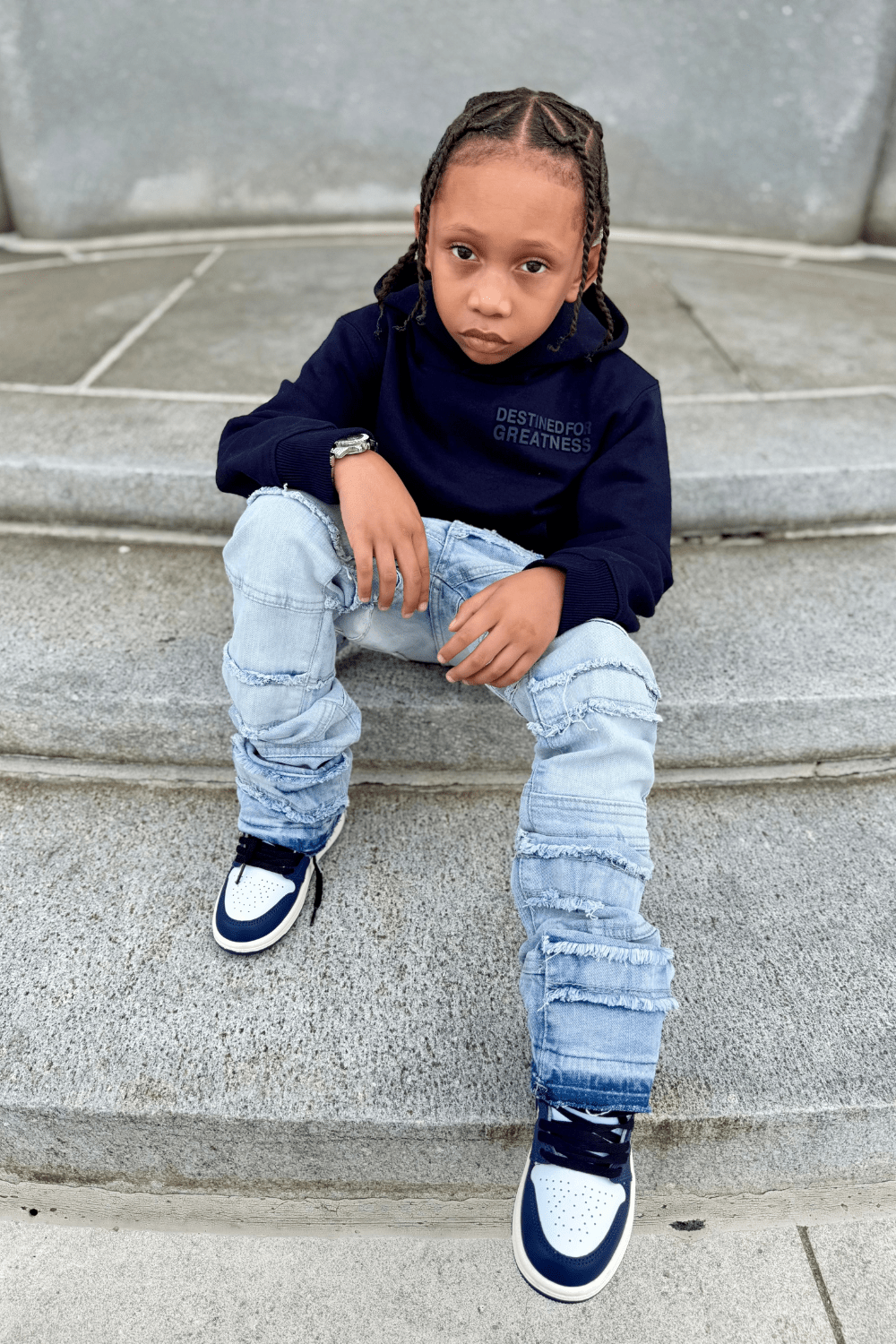 JC Kids Kids Stacked Jason Denim (Iced White)