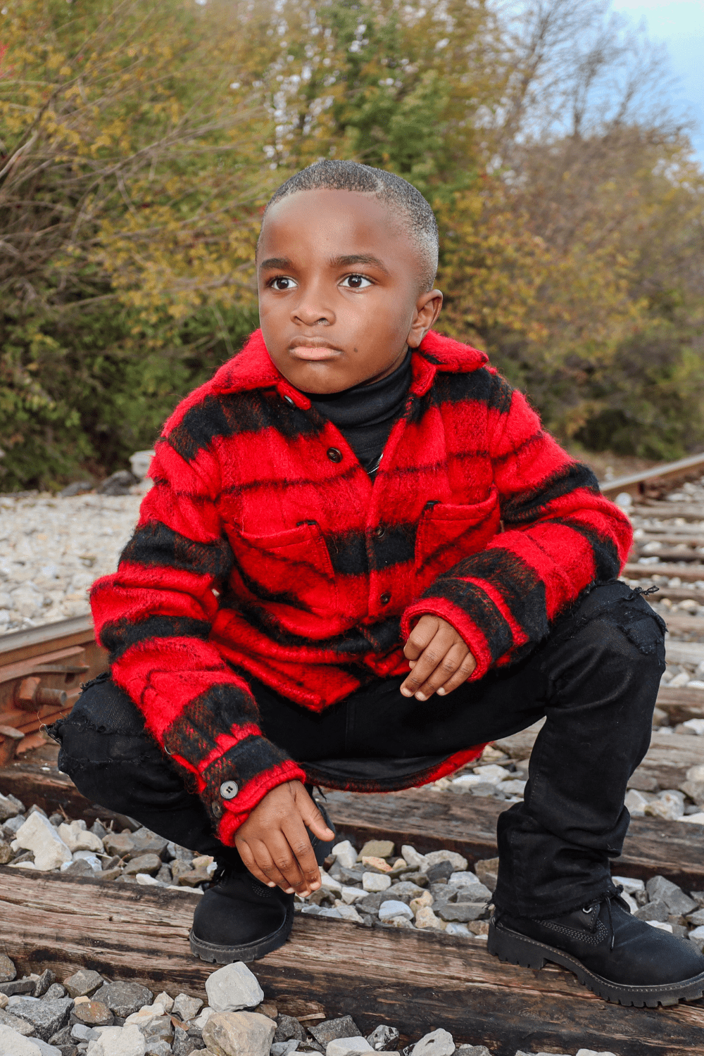 JC Kids Kids Vandal Flannel Shacket (Buffalo Plaid)