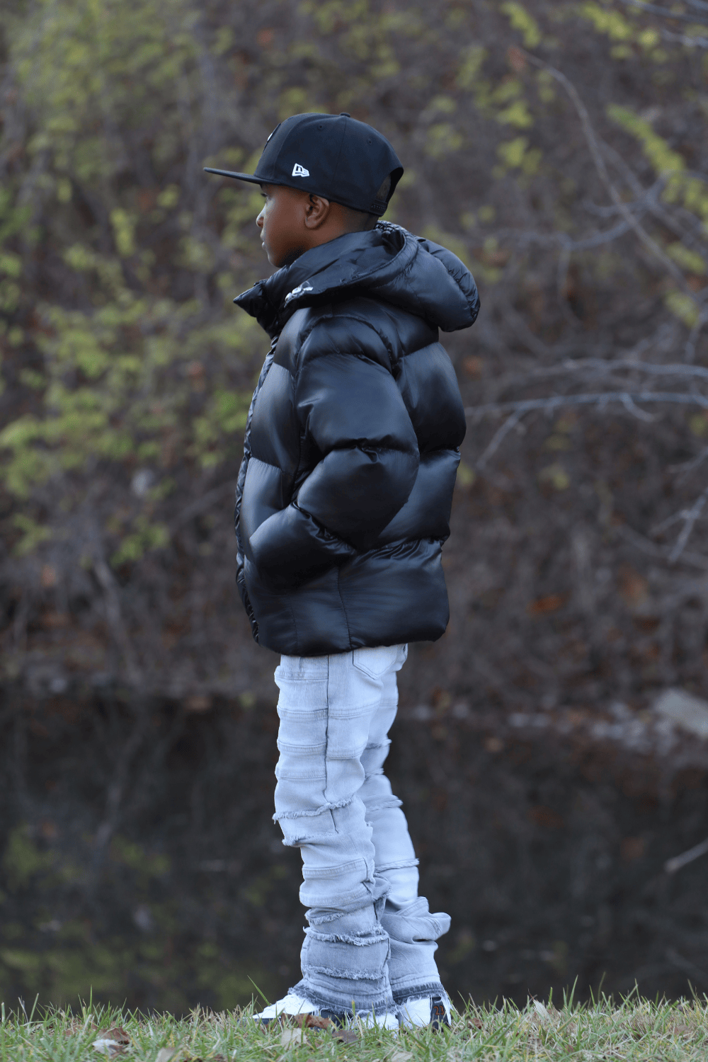 Kids Astoria Bubble Jacket (Black)