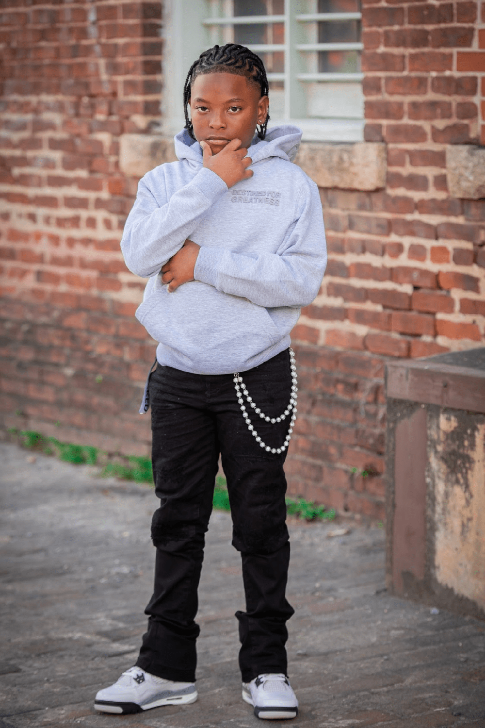JC Kids Kids Stacked Tribeca Twill Pants (Black)
