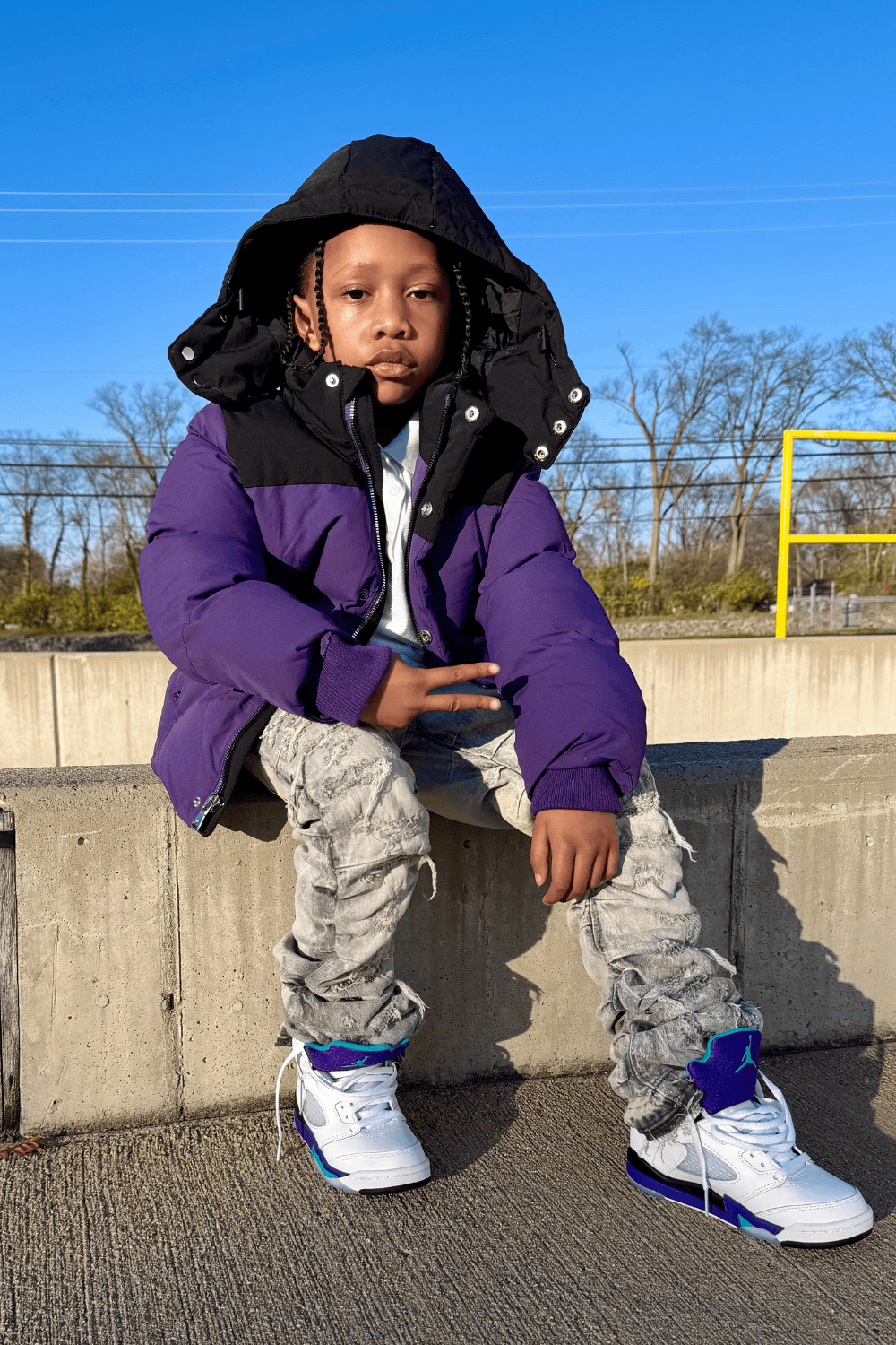 JC Kids Kids Stacked Ripple Effect Denim