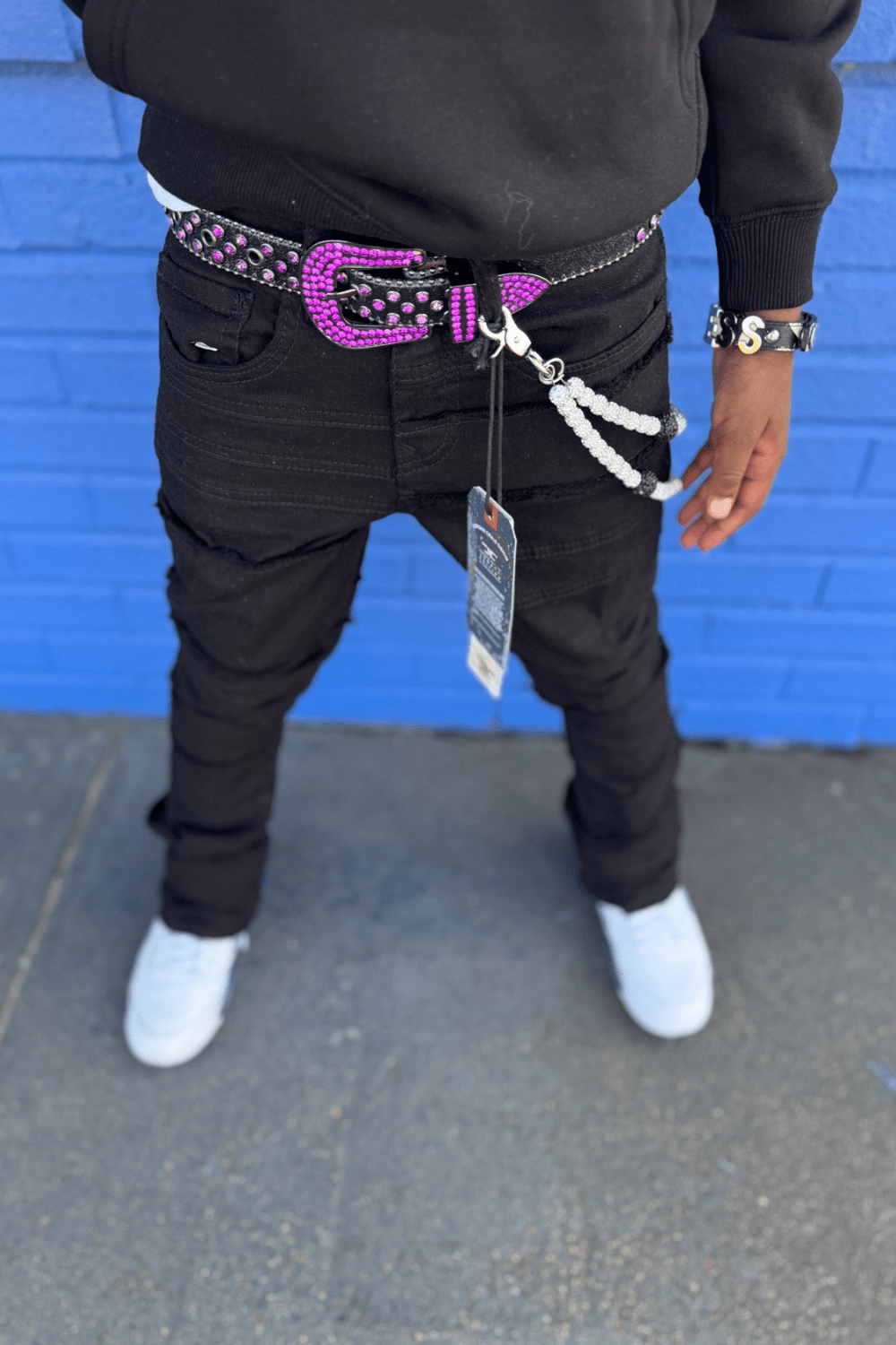 Kids Stacked Jason Denim (Jet Black)