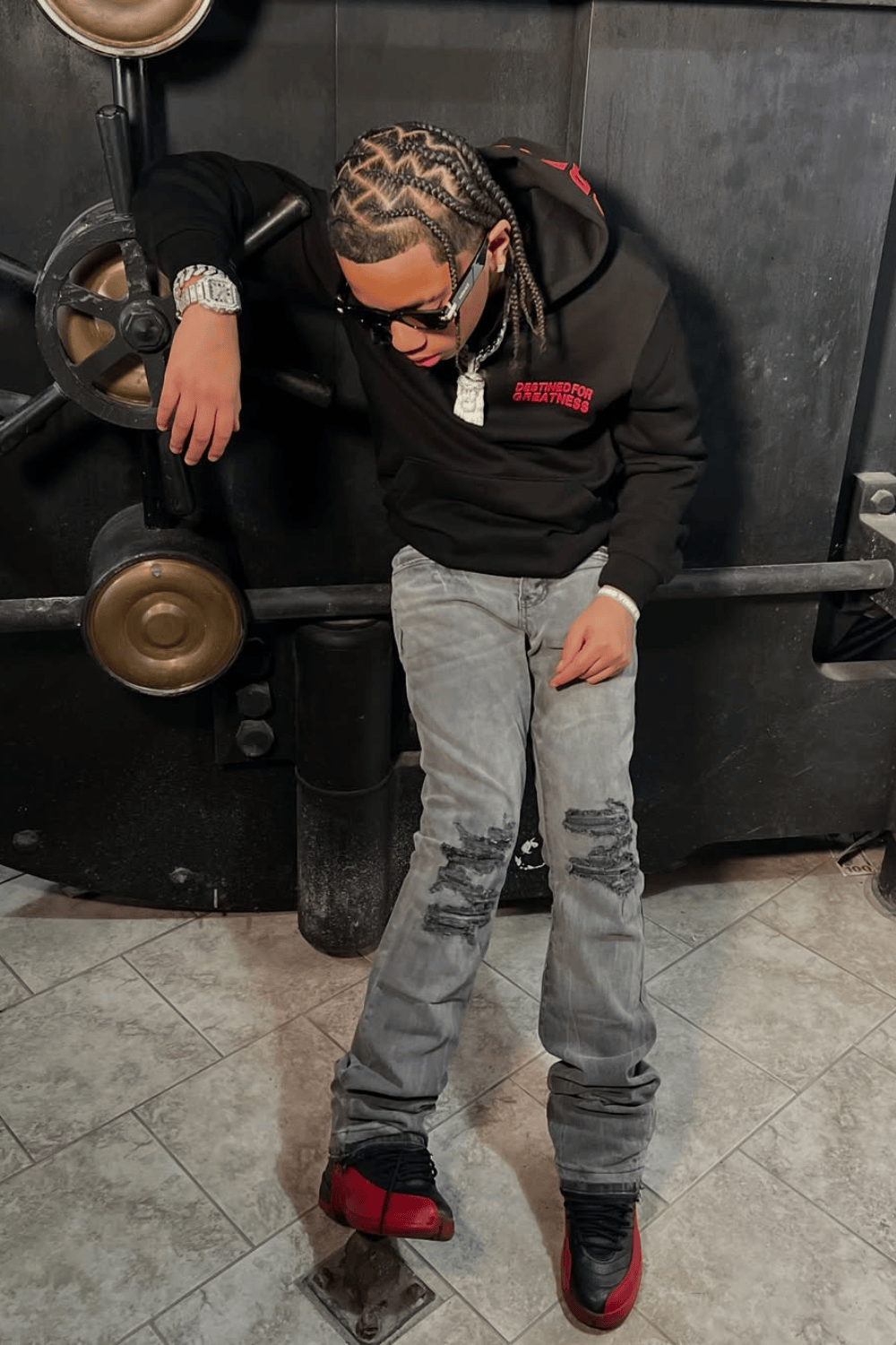 JC Kids Kids Attitude Stacked Denim (Black Shadow)