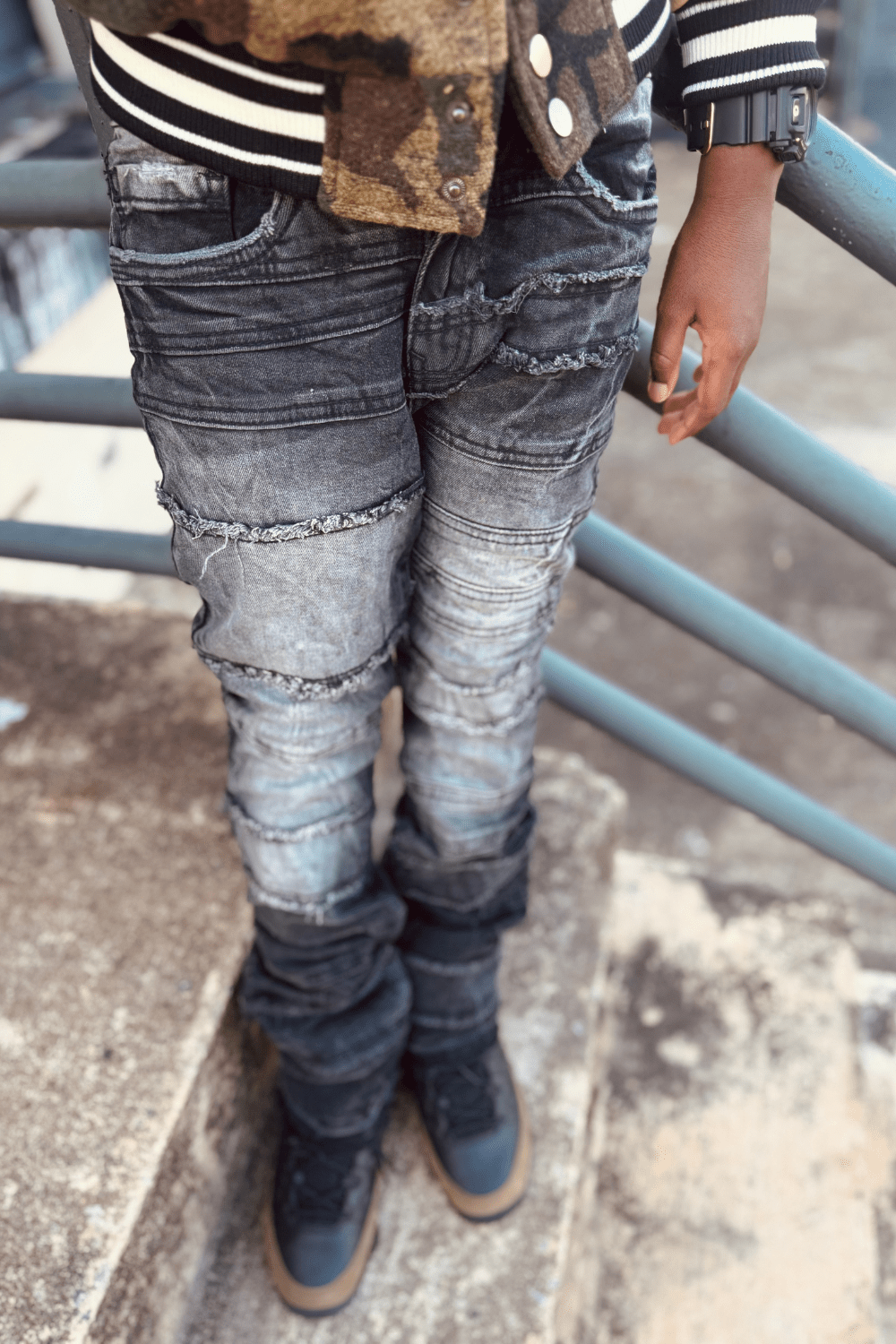 Kids Stacked Jason Denim (Industrial Black)
