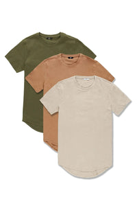 SCALLOP T-SHIRT 3 PACK (EARTH TONE)