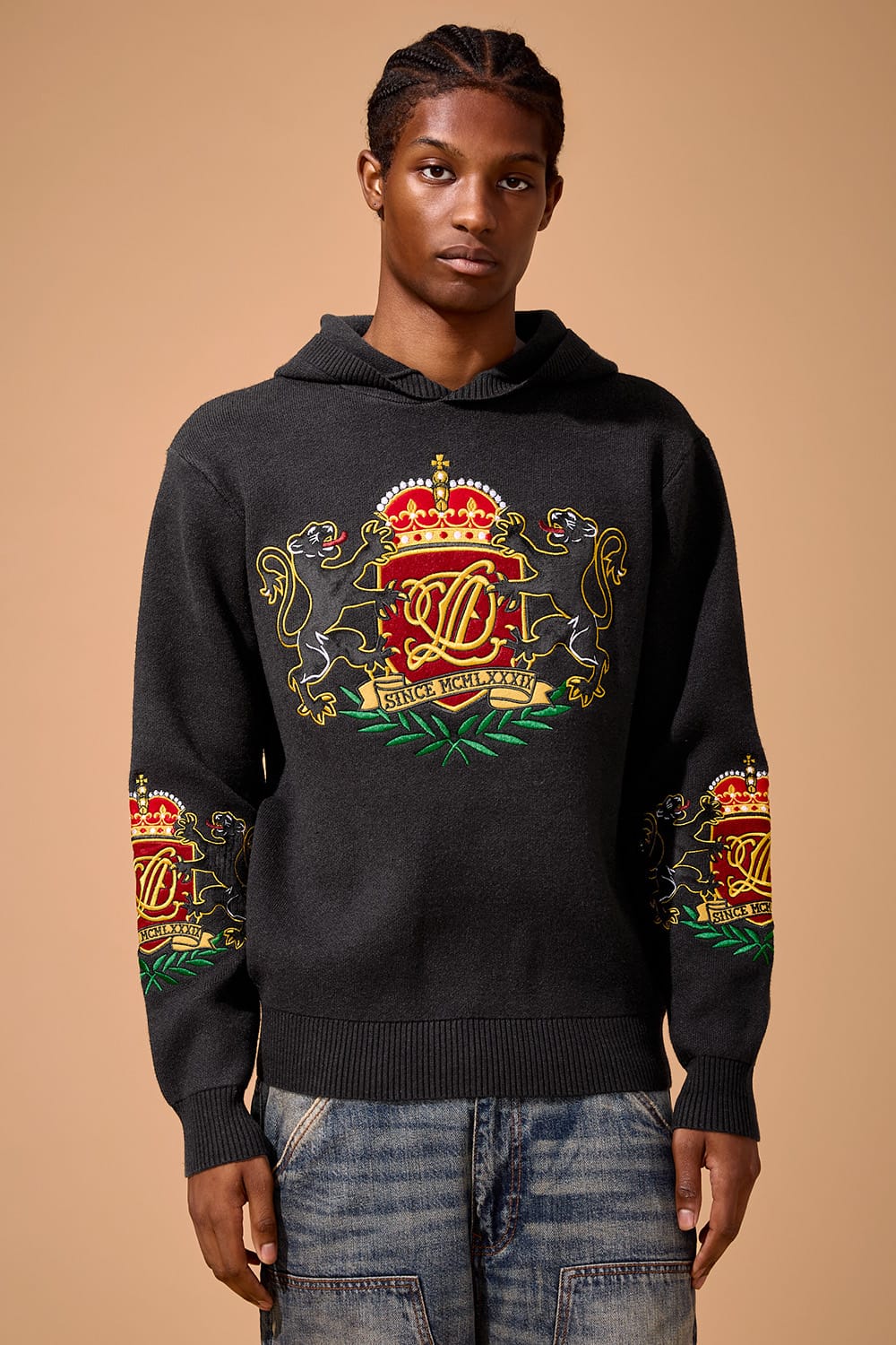 Jordan Craig Heritage Pullover Knit Sweatshirt Black / S