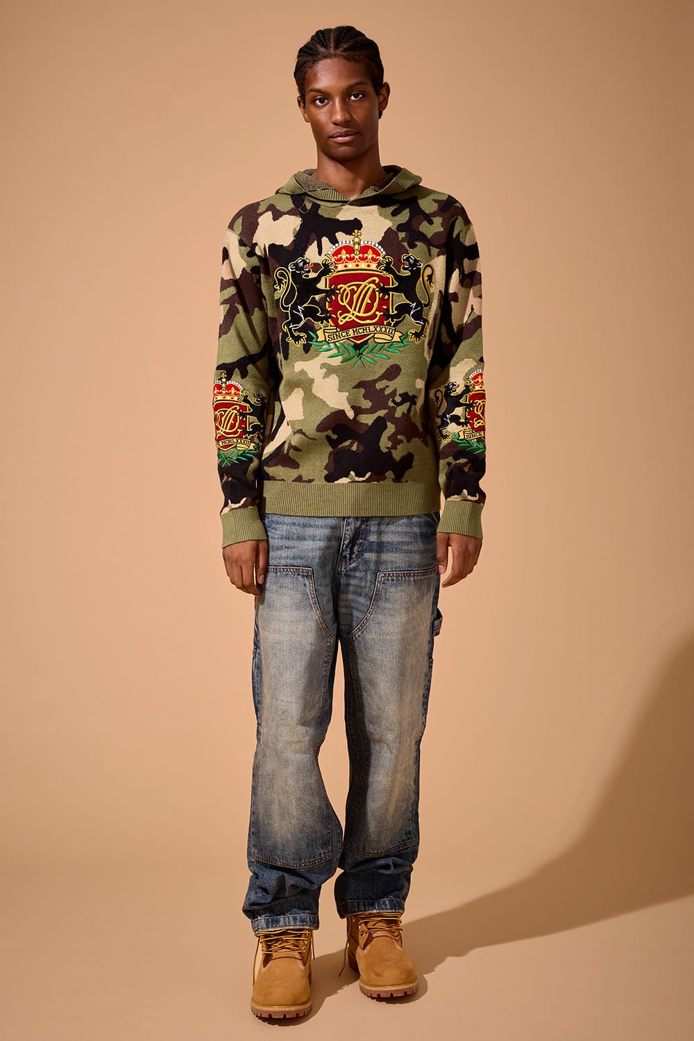 Jordan Craig Heritage Pullover Knit Sweatshirt (Vintage Camo)