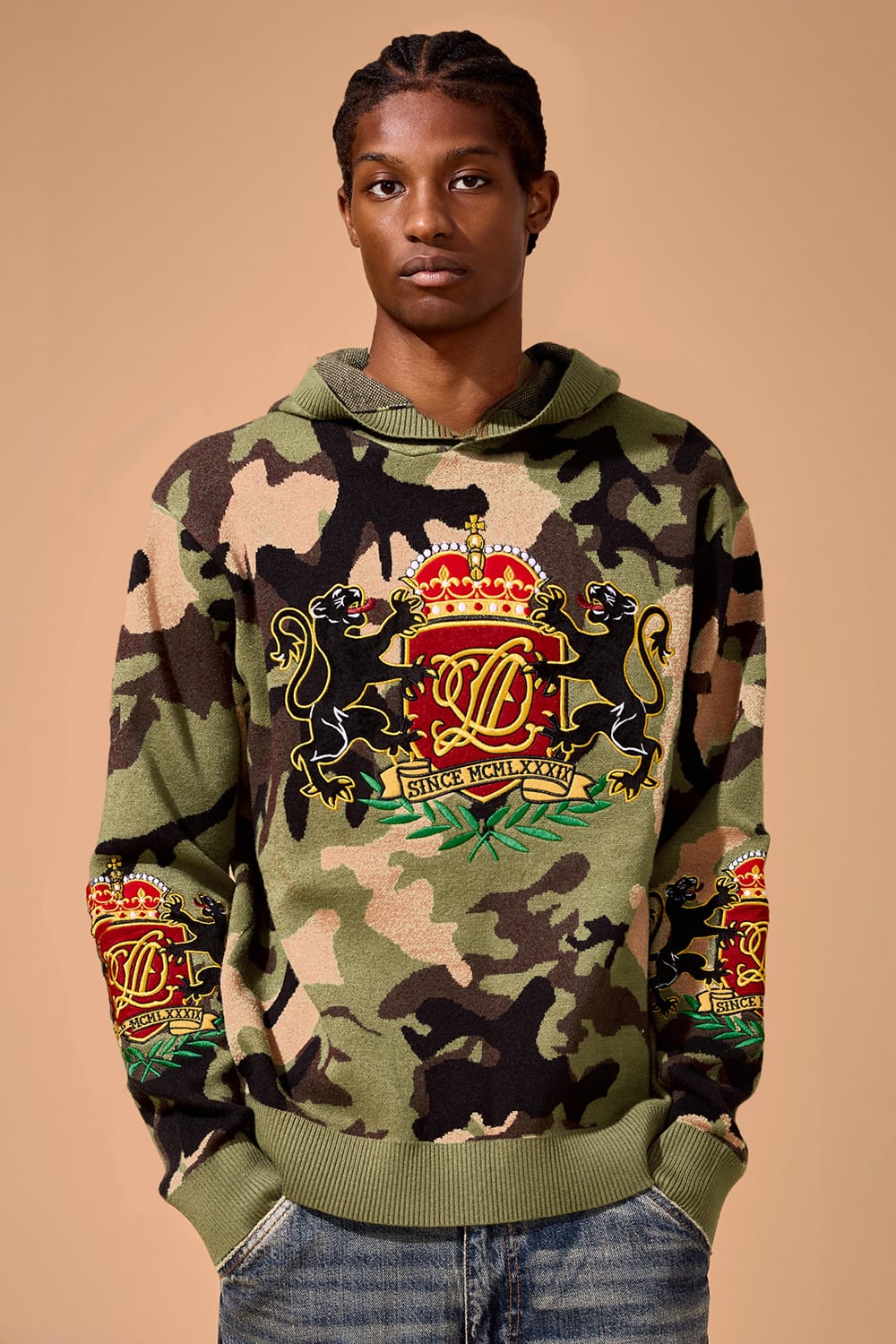Jordan Craig Heritage Pullover Knit Sweatshirt (Vintage Camo) Vintage Camo / S