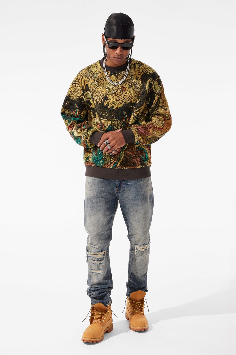 Jordan Craig Silk Road Crewneck Sweater (Catfish)