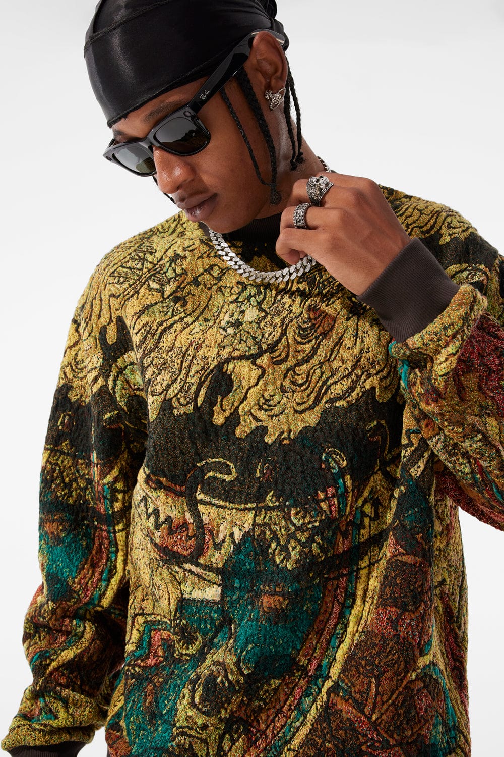 Jordan Craig Silk Road Crewneck Sweater (Catfish)