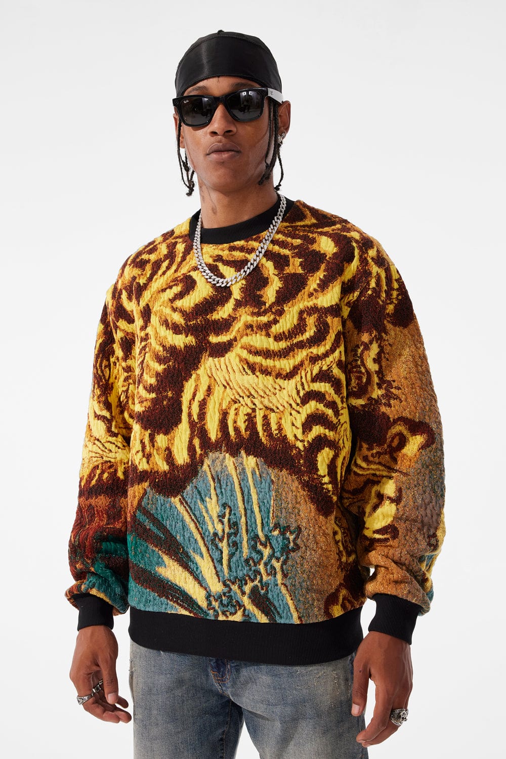 Jordan Craig Silk Road Crewneck Sweater (Gold Dragon) S / Gold Dragon