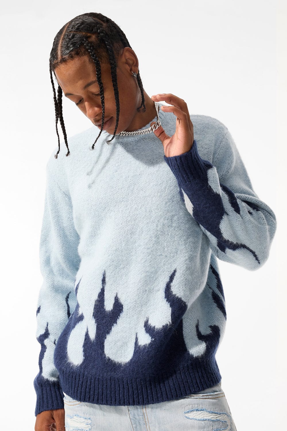 Jordan Craig Inferno Crewneck Sweater (Azure) S / Azure