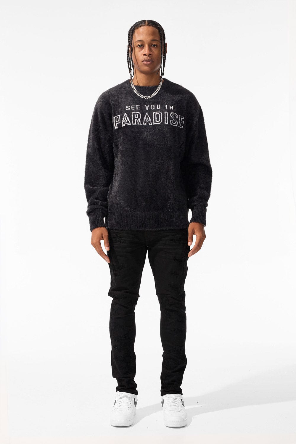 Jordan Craig Lexington Crewneck Sweater (Black)