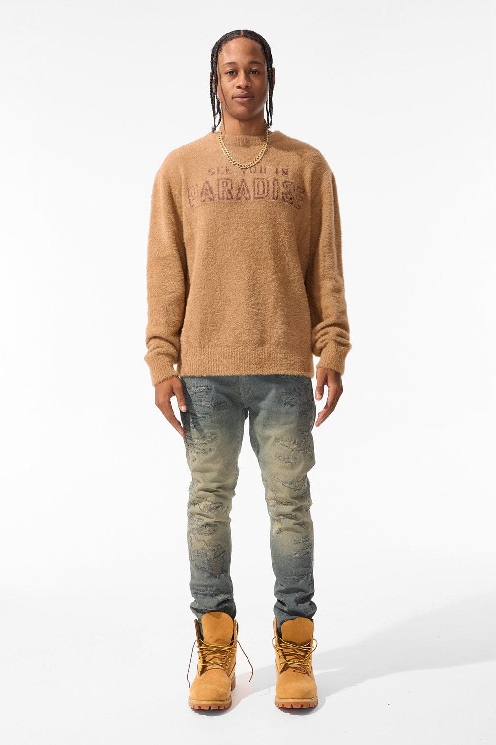 Jordan Craig Lexington Crewneck Sweater (Camel)