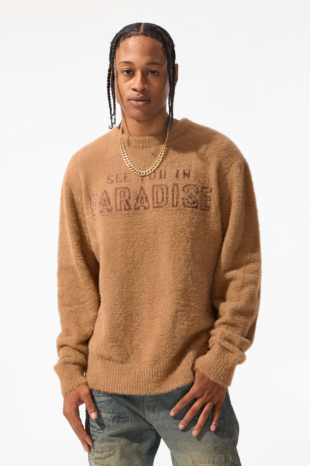 Jordan Craig Lexington Crewneck Sweater (Camel) S / Camel