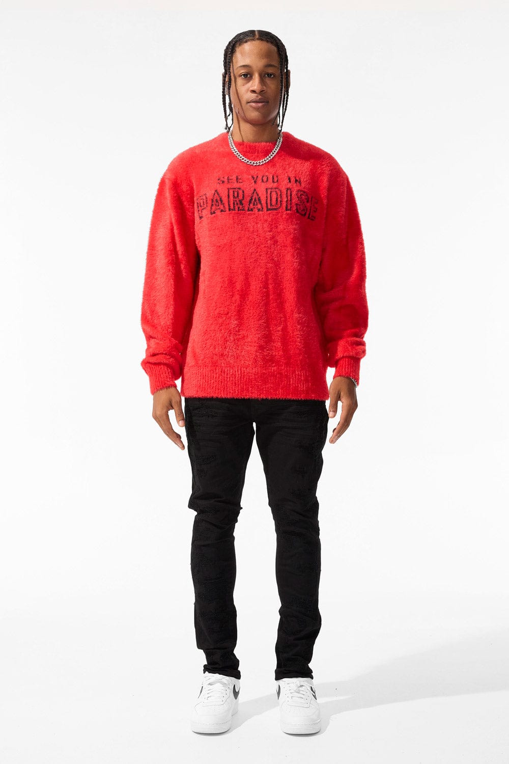 Jordan Craig Lexington Crewneck Sweater (Red)