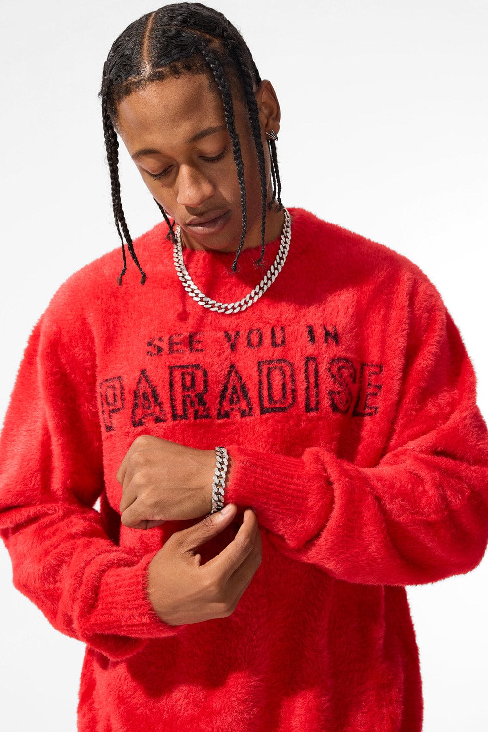 Jordan Craig Lexington Crewneck Sweater (Red)