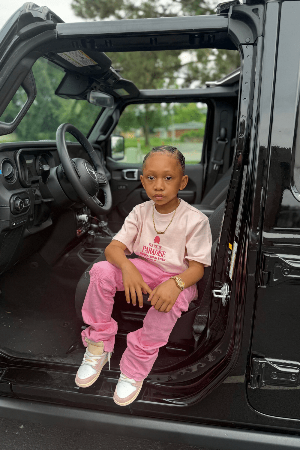 Kids Stacked Tribeca Twill Pants (Pink)