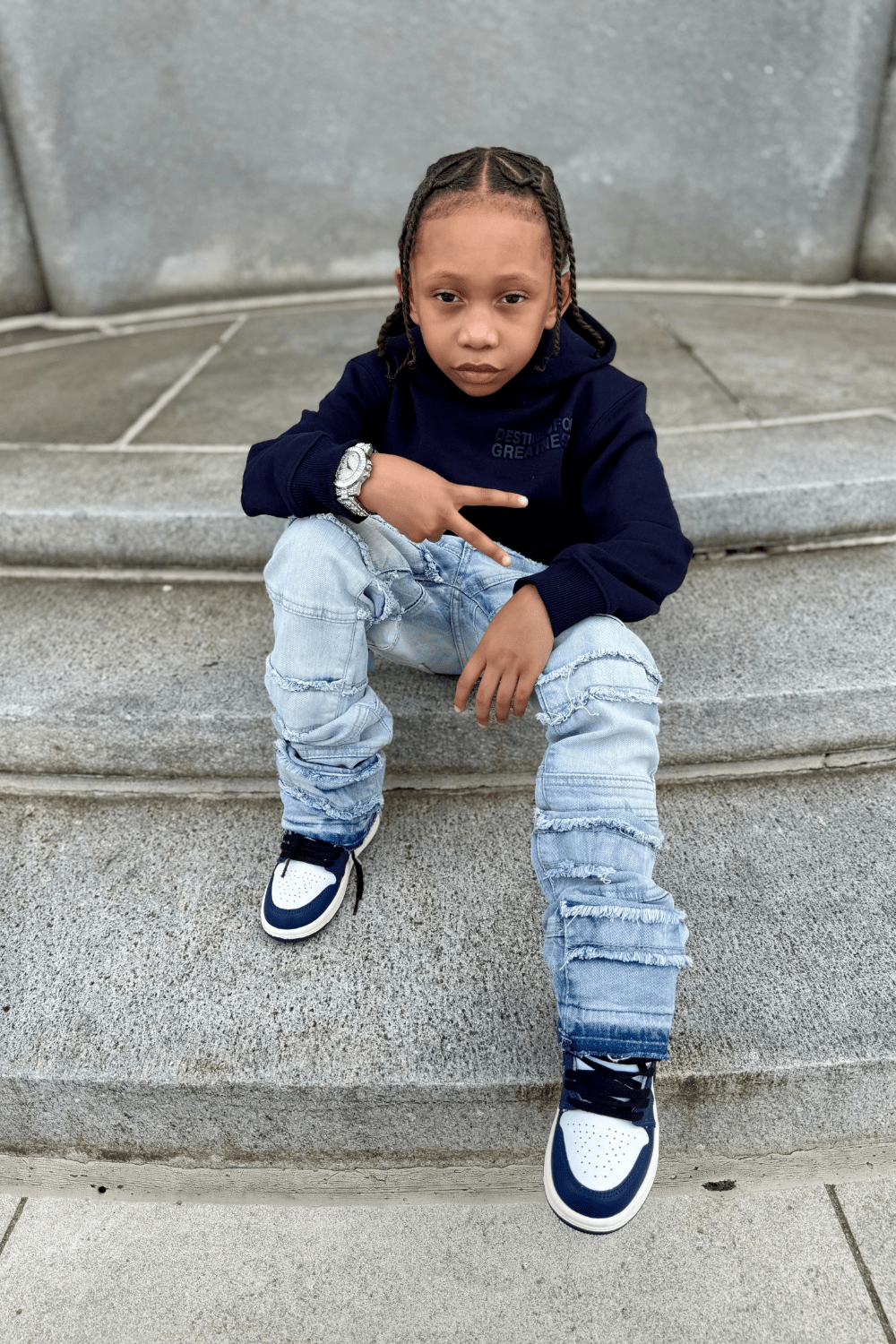 JC Kids Kids Stacked Jason Denim (Iced White)